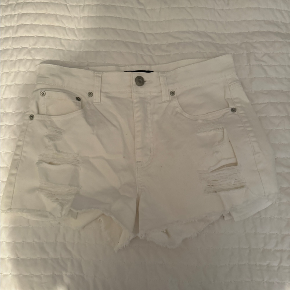 White Jean shorts